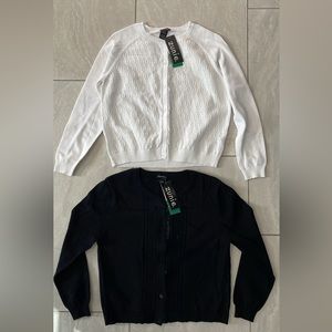 NWT Girls button up sweaters size 14/16 NWT lot of 2